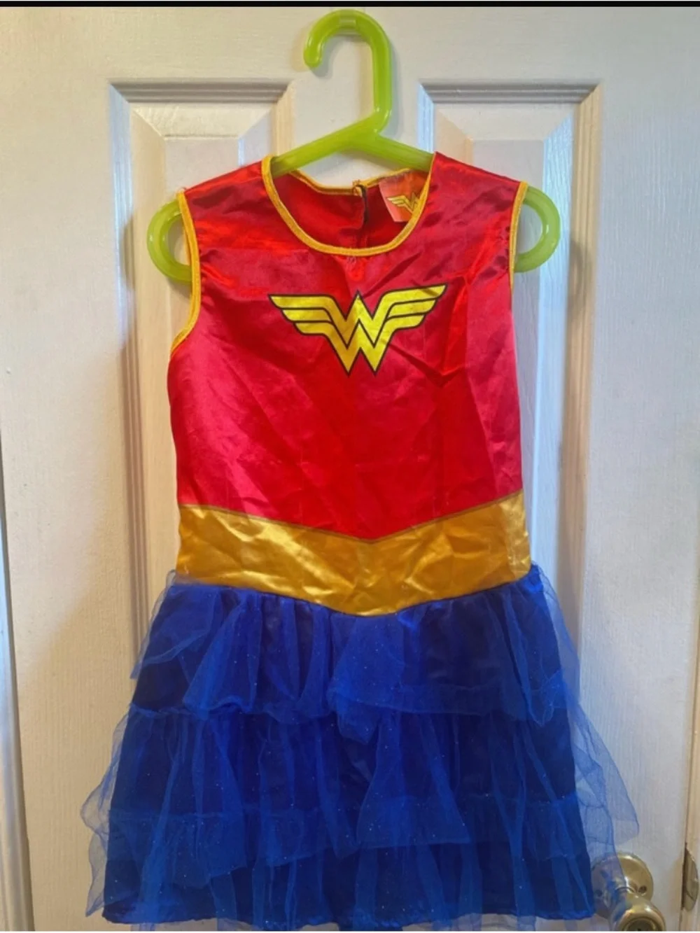 Disney Wonder Woman Inspired Girls Costume Red Gold Blue